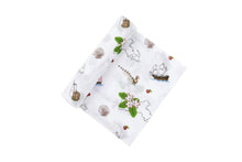 Load image into Gallery viewer, Gift Set: Massachusetts Floral Baby Muslin Swaddle Blanket and Burp Cloth/Bib Combo - Little Hometown
