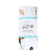 Load image into Gallery viewer, Gift Set: North Carolina Baby Muslin Swaddle Blanket and Burp Cloth/Bib Combo (Floral) - Little Hometown
