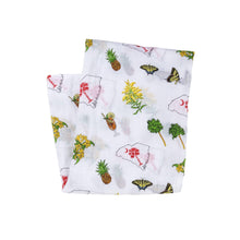 Load image into Gallery viewer, Gift Set: South Carolina Girl Baby Muslin Swaddle Blanket and Burp Cloth/Bib Combo - Little Hometown
