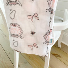 Load image into Gallery viewer, Gift Set: Southern Belle Baby Muslin Swaddle Blanket and Burp Cloth/Bib Combo - Little Hometown
