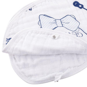 Gift Set: Southern Gentleman Baby Muslin Swaddle Blanket and Burp Cloth/Bib Combo - Little Hometown