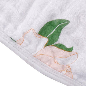 Gift Set: Southern Magnolia Baby Muslin Swaddle Blanket and Burp Cloth/Bib Combo - Little Hometown