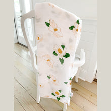 Load image into Gallery viewer, Gift Set: Southern Magnolia Baby Muslin Swaddle Blanket and Burp Cloth/Bib Combo - Little Hometown
