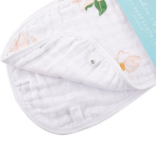 Load image into Gallery viewer, Gift Set: Southern Magnolia Baby Muslin Swaddle Blanket and Burp Cloth/Bib Combo - Little Hometown
