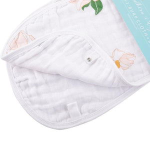 Gift Set: Southern Magnolia Baby Muslin Swaddle Blanket and Burp Cloth/Bib Combo - Little Hometown