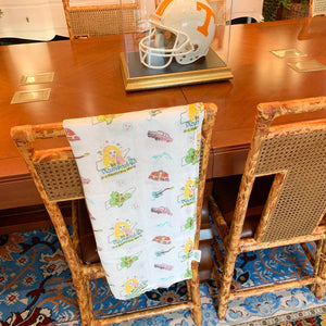 Gift Set: Tennessee Baby Muslin Swaddle Blanket and Burp Cloth/Bib Combo (Floral) - Little Hometown