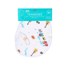 Load image into Gallery viewer, Gift Set: Tennessee Baby Muslin Swaddle Blanket and Burp Cloth/Bib Combo - Little Hometown
