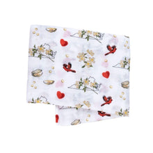 Load image into Gallery viewer, Gift Set: Virginia Baby Muslin Swaddle Blanket and Burp Cloth/Bib Combo (Floral) - Little Hometown
