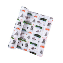 Load image into Gallery viewer, Gift Set: Washington D.C. Baby Muslin Swaddle Blanket and Burp Cloth/Bib Combo - Little Hometown
