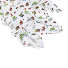 Load image into Gallery viewer, GiftSet: Austin Baby Muslin Swaddle Blanket and Burp Cloth/Bib Combo - Little Hometown
