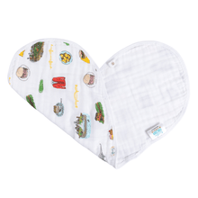 Load image into Gallery viewer, GiftSet: Pittsburgh Baby Muslin Swaddle Blanket and Burp Cloth/Bib Combo - Little Hometown
