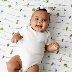 GiftSet: South Carolina Baby Muslin Swaddle Blanket and Burp Cloth/Bib Combo - Little Hometown