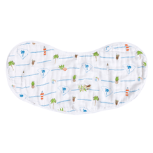 Load image into Gallery viewer, GiftSet: South Carolina Baby Muslin Swaddle Blanket and Burp Cloth/Bib Combo - Little Hometown
