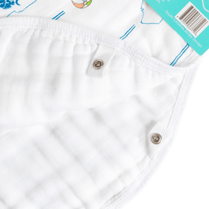 GiftSet: South Carolina Baby Muslin Swaddle Blanket and Burp Cloth/Bib Combo - Little Hometown