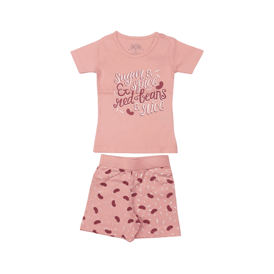 Girls' red pajamas with 