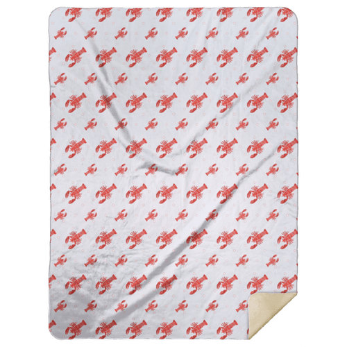 Heads or Tails Plush Throw Blanket 60x80 Crawfish Lobster - Little Hometown