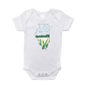 Illinois Cornfield Baby Onesie - Little Hometown