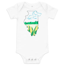 Load image into Gallery viewer, Illinois Cornfield Baby Onesie - Little Hometown
