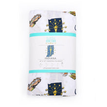 Load image into Gallery viewer, Indiana Baby Muslin Swaddle Receiving Blanket - Little Hometown
