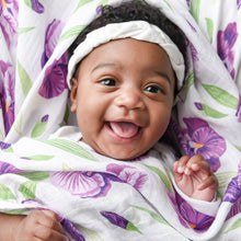 Load image into Gallery viewer, Iris Baby Muslin Swaddle Receiving Blanket - Little Hometown
