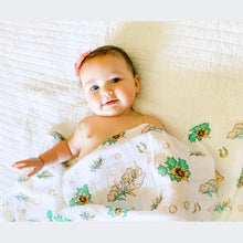 Load image into Gallery viewer, Kentucky Baby (Floral) Muslin Swaddle Receiving Blanket - Little Hometown
