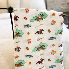 Load image into Gallery viewer, Kentucky Baby Muslin Swaddle Receiving Blanket - Little Hometown
