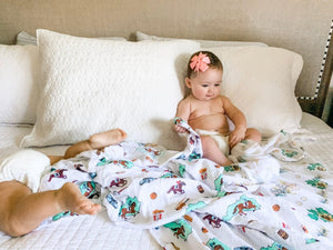 Kentucky Baby Muslin Swaddle Receiving Blanket - Little Hometown