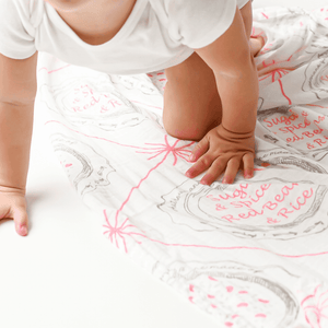 Louisiana Baby Girl Muslin Swaddle Receiving Blanket - Little Hometown