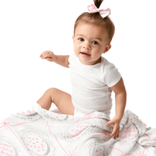 Load image into Gallery viewer, Louisiana Baby Girl Muslin Swaddle Receiving Blanket - Little Hometown
