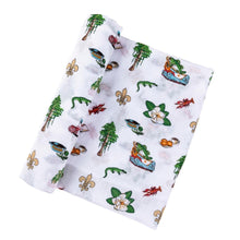Load image into Gallery viewer, Louisiana Baby Muslin Swaddle Receiving Blanket - Little Hometown
