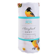 Load image into Gallery viewer, Maryland Baby Muslin Swaddle Receiving Blanket - Little Hometown
