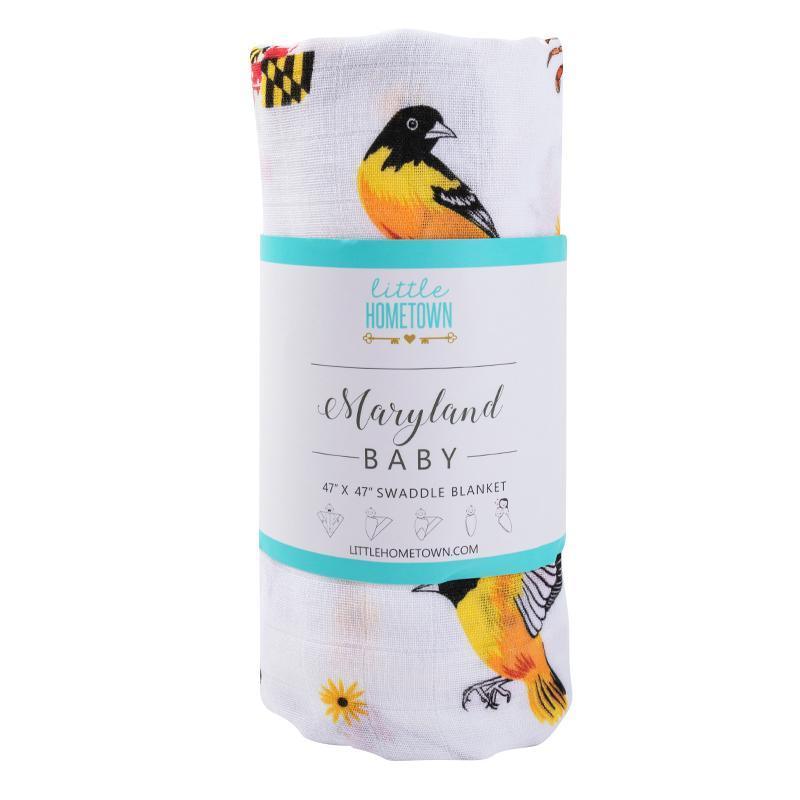 Maryland Baby Muslin Swaddle Receiving Blanket - Little Hometown