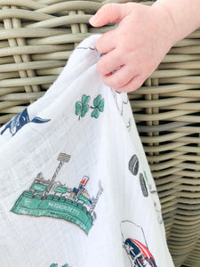 Massachusetts Baby Muslin Swaddle Receiving Blanket - Little Hometown