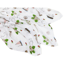 Load image into Gallery viewer, Massachusetts Floral Muslin Swaddle Receiving Blanket - Little Hometown
