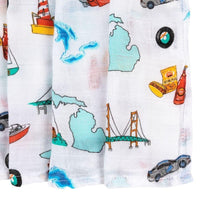 Load image into Gallery viewer, Michigan Baby Muslin Swaddle Receiving Blanket - Little Hometown
