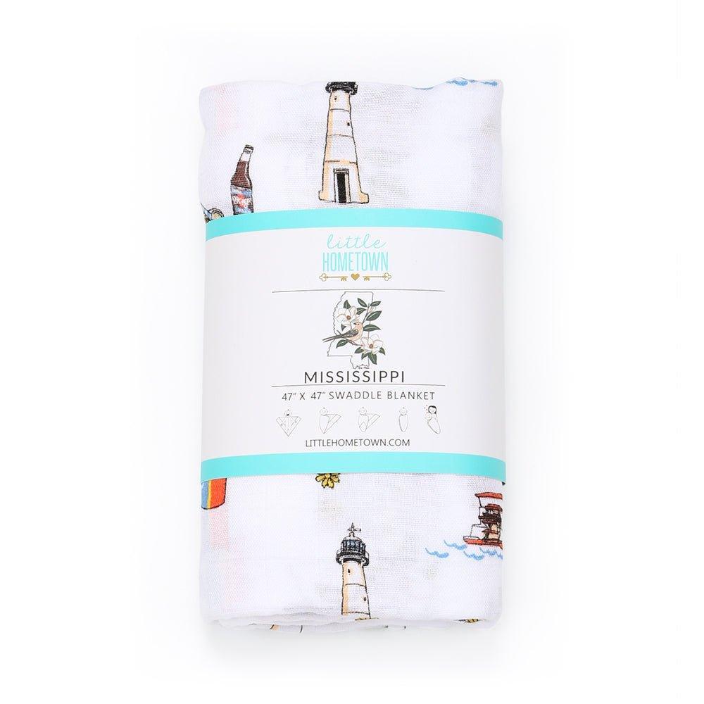 Mississippi Baby Muslin Swaddle Receiving Blanket - Little Hometown