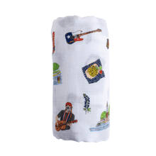 Load image into Gallery viewer, Muslin Swaddle Baby Blanket: Austin - Little Hometown
