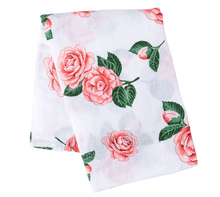 Load image into Gallery viewer, Muslin Swaddle Baby Blanket: Camellia - Little Hometown
