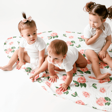 Load image into Gallery viewer, Muslin Swaddle Baby Blanket: Camellia - Little Hometown
