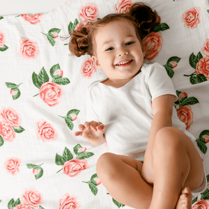Muslin Swaddle Baby Blanket: Camellia - Little Hometown