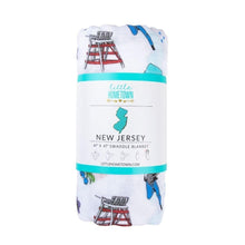 Load image into Gallery viewer, New Jersey Baby Muslin Swaddle Receiving Blanket - Little Hometown
