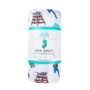 New Jersey Baby Muslin Swaddle Receiving Blanket - Little Hometown