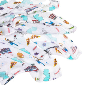 New Jersey Baby Muslin Swaddle Receiving Blanket - Little Hometown