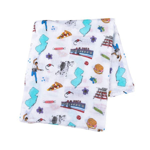 New Jersey Baby Muslin Swaddle Receiving Blanket - Little Hometown