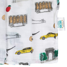 Load image into Gallery viewer, New York City Baby Muslin Swaddle Receiving Blanket - Little Hometown
