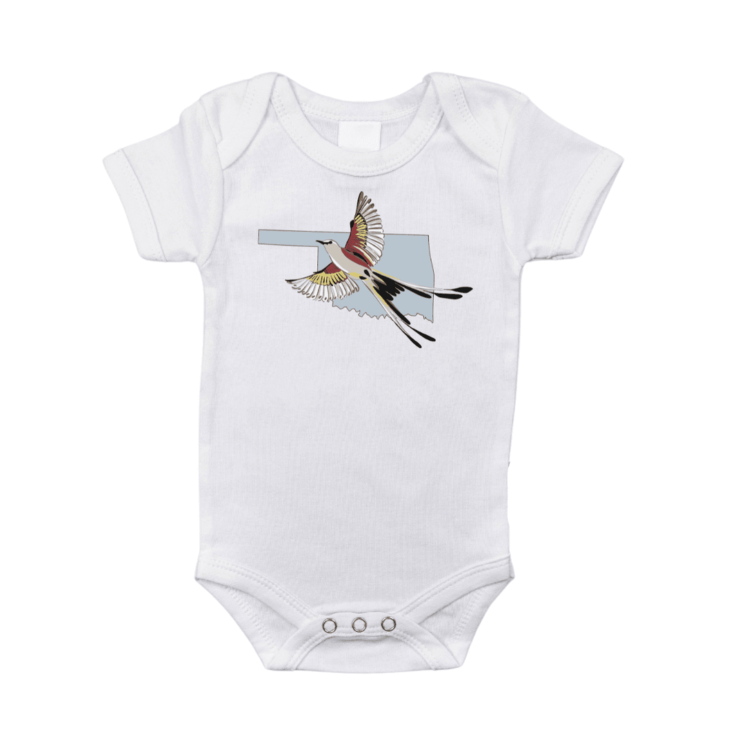 White baby onesie with 