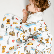 Load image into Gallery viewer, Philadelphia Baby Muslin Swaddle Receiving Blanket - Little Hometown
