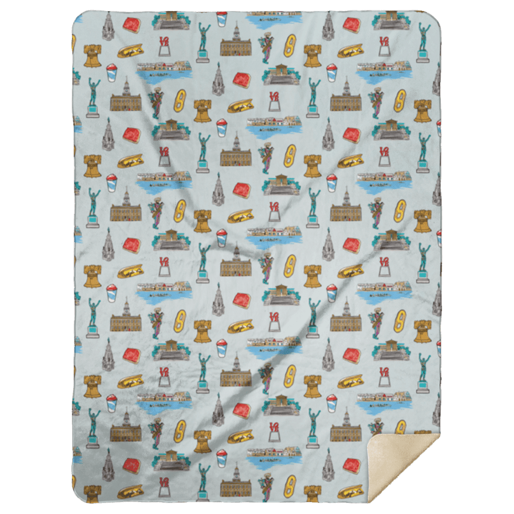 Philadelphia Plush Throw Blanket 60x80 - Little Hometown