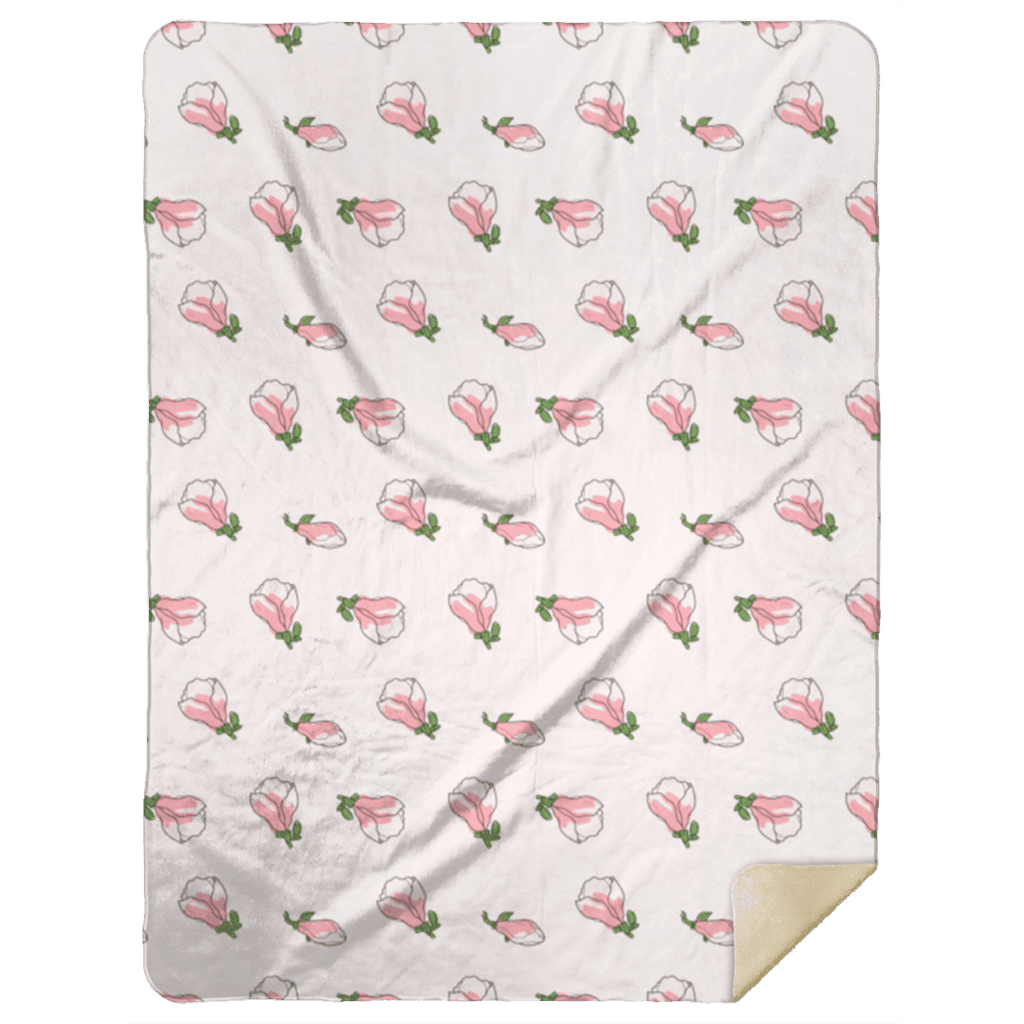 Magnolia throw top blanket