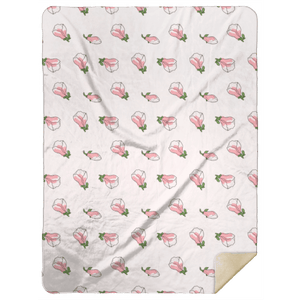 Pink Magnolia Plush Throw Blanket 60x80 - Little Hometown